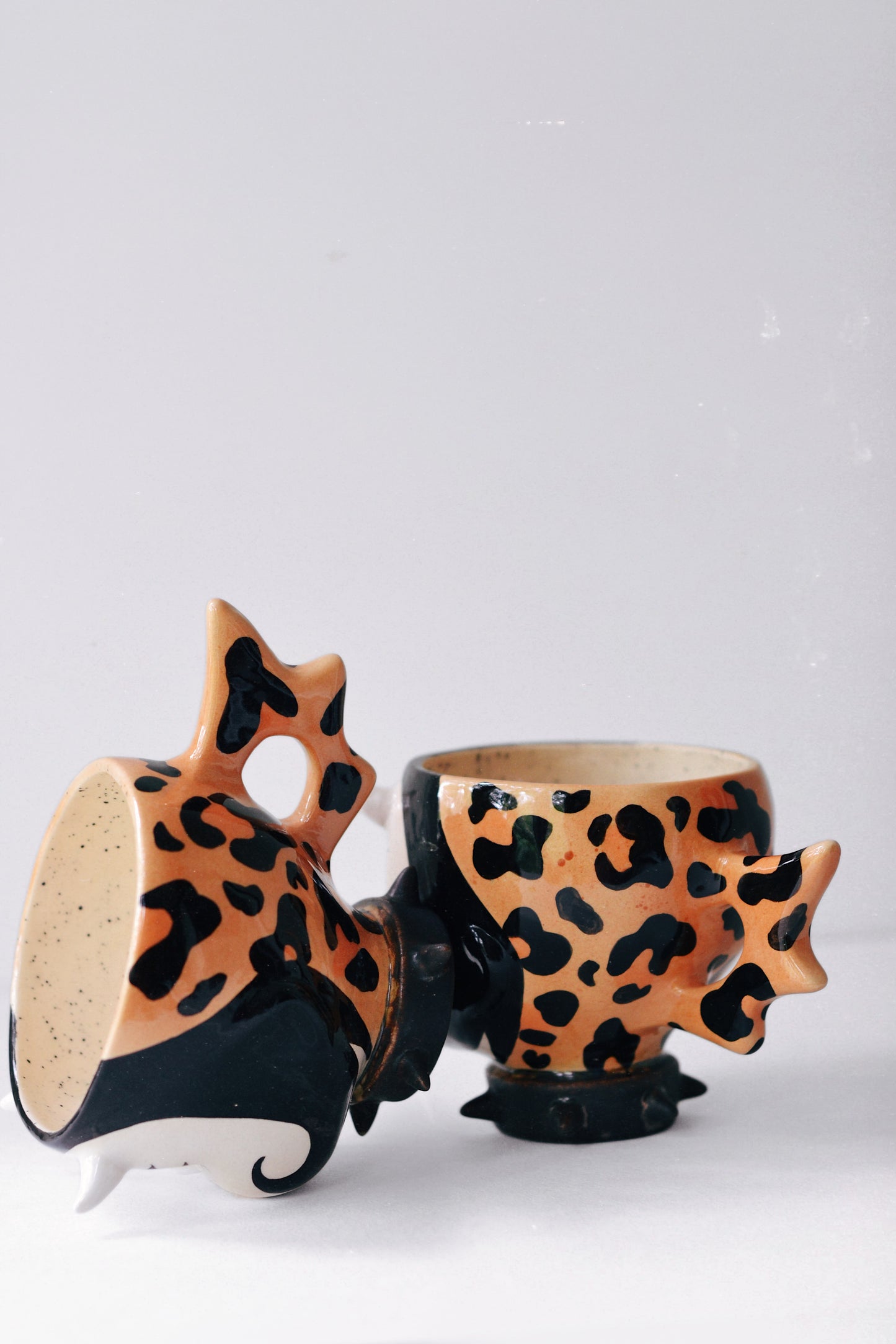 Leopard Demon Doll Mug — Gothic Ceramic Cup
