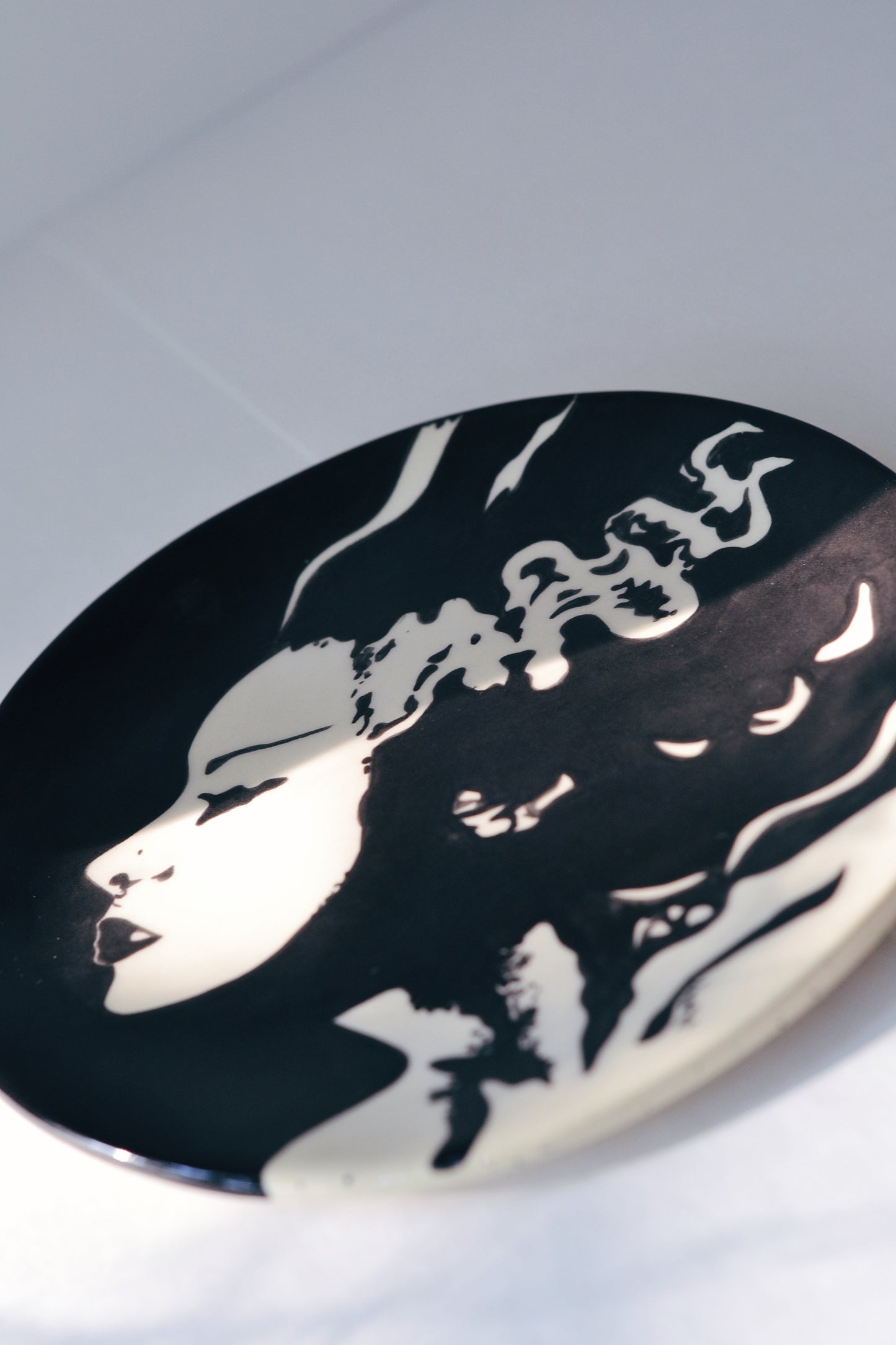Bride of Frankenstein Plate — Gothic Ceramic Dish