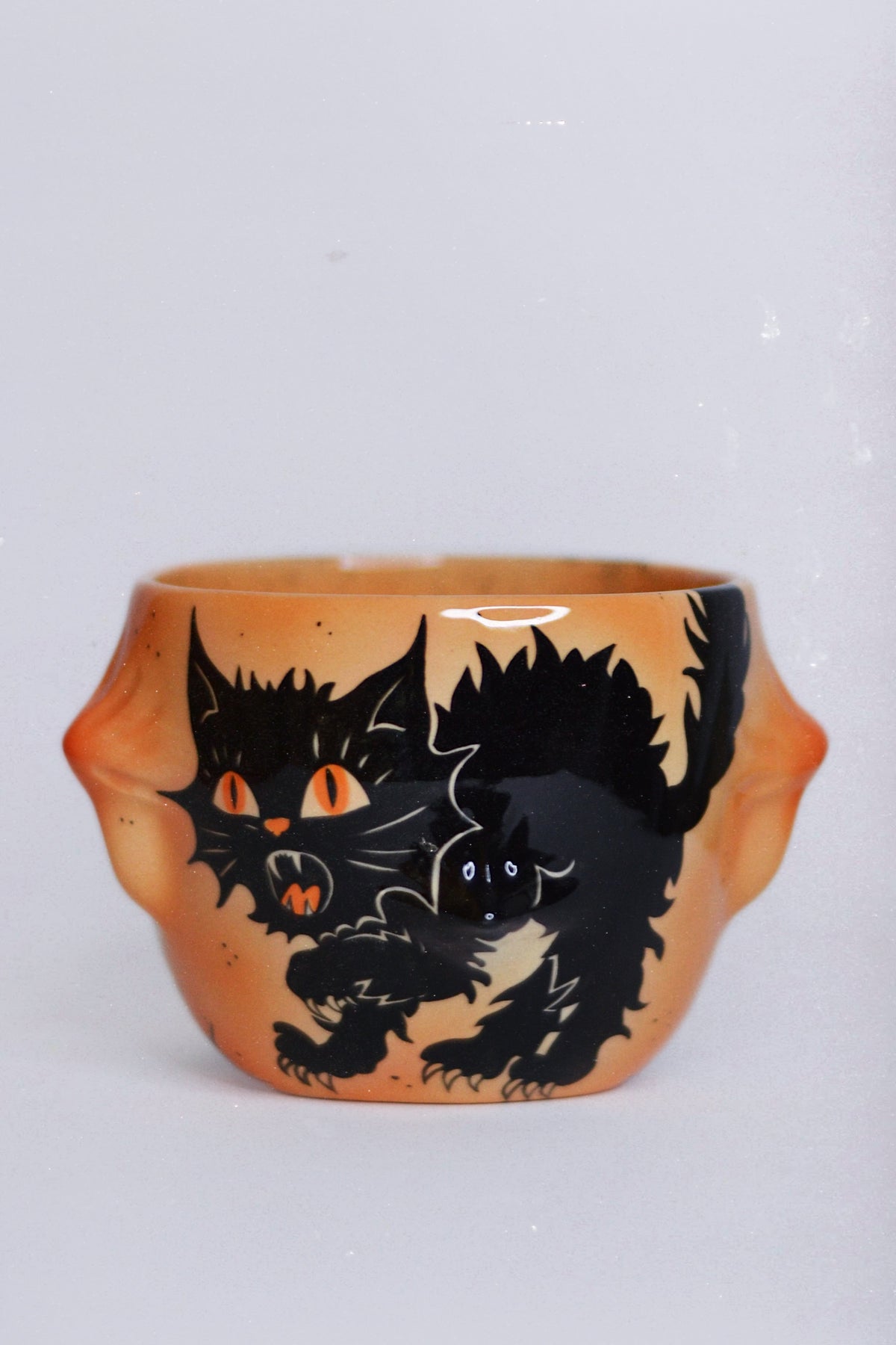 Vintage Halloween Cat Kewpie Bowl / Planter