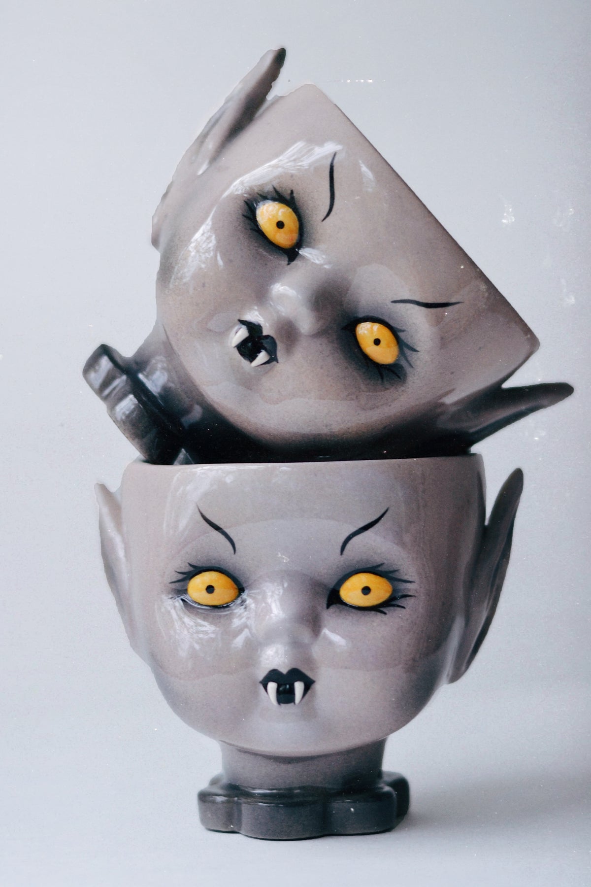 Vampire Ear Cups — Gothic Ceramic Drinkware