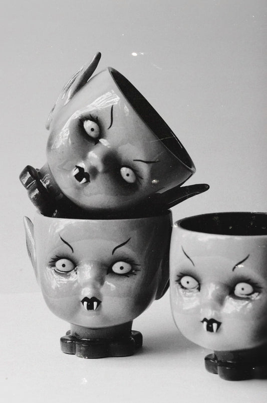 Vampire Ear Cups — Gothic Ceramic Drinkware