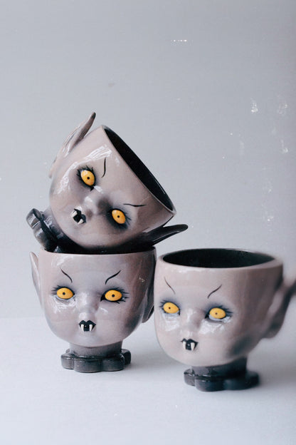 Vampire Ear Cups — Gothic Ceramic Drinkware