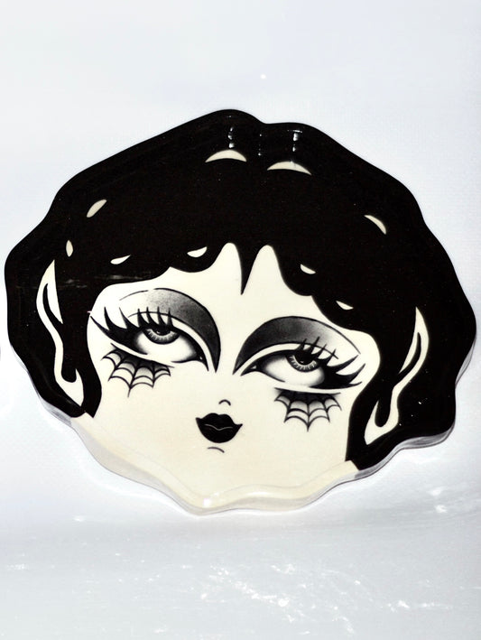 Gothic Web Face Plate — Ceramic Art Dish