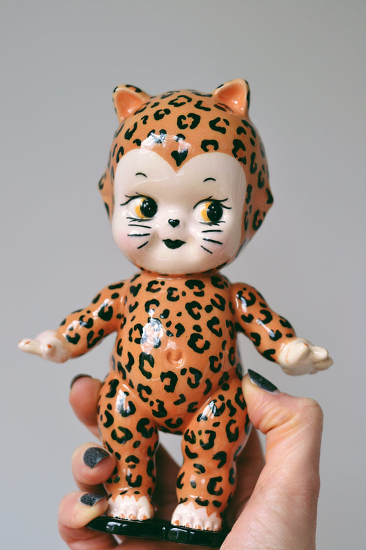 Leopard Kewpie Doll Figurine