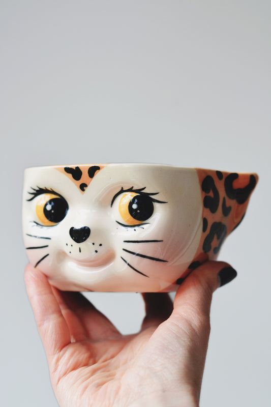 Kewpie-Style Leopard Deep Bowl