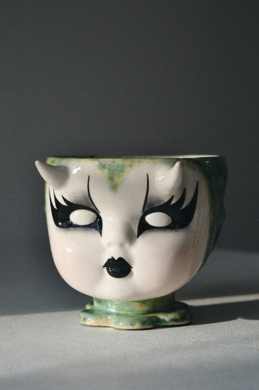 Demonic Green Horned Mug