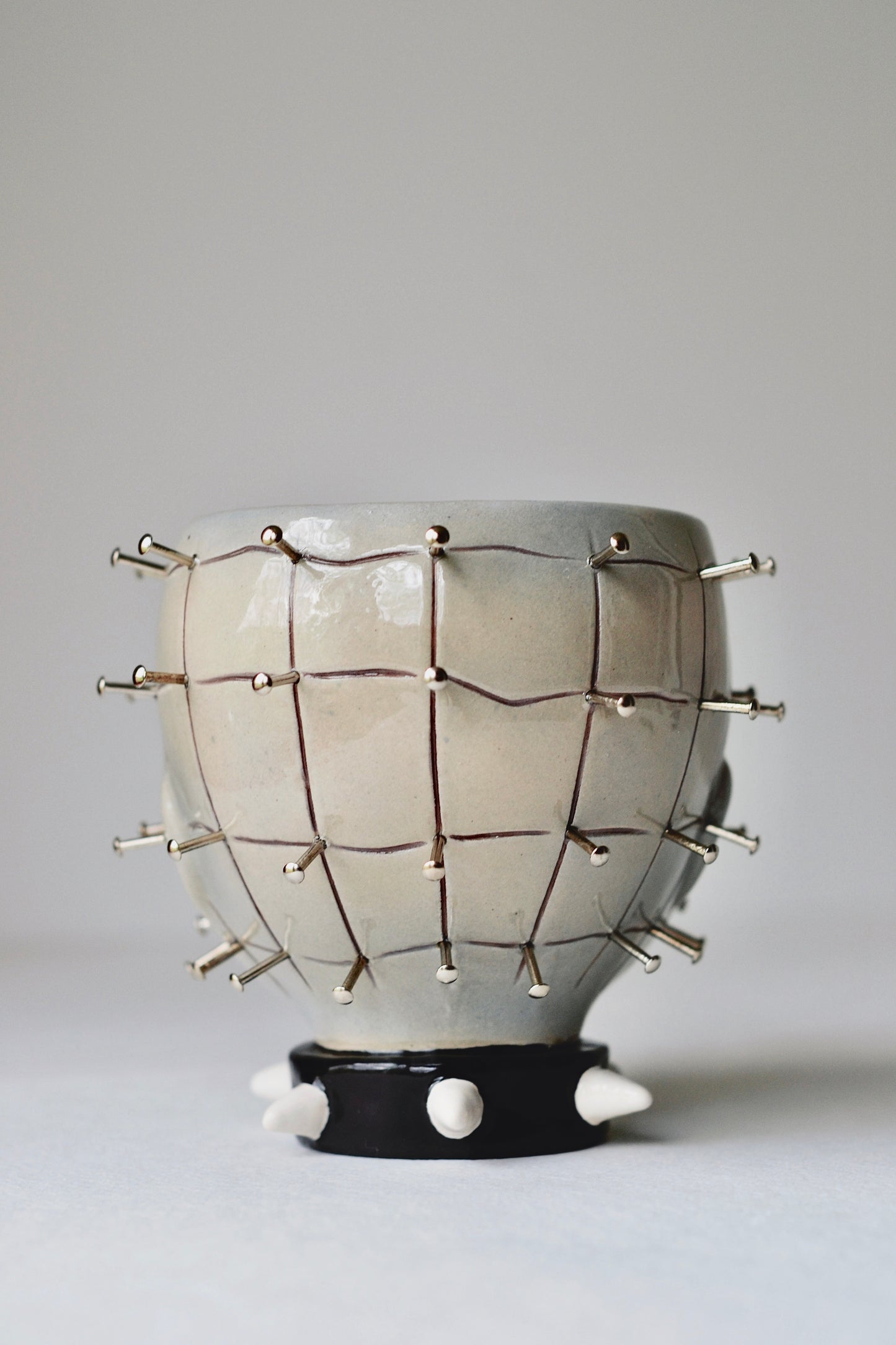 Pinhead Ceramic Vessel — Decorative Horror Object