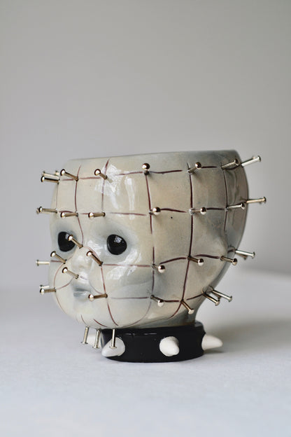 Pinhead Ceramic Vessel — Decorative Horror Object