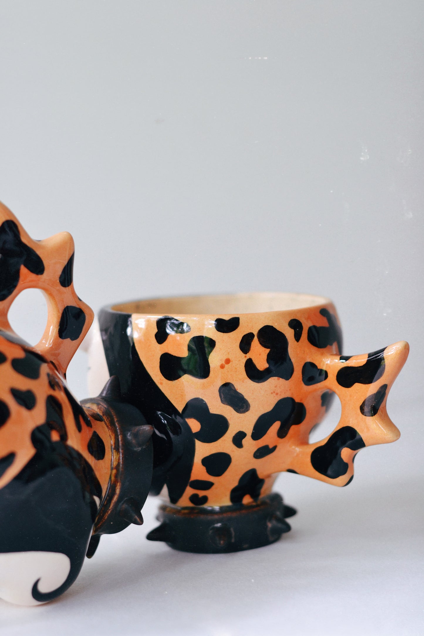 Leopard Demon Doll Mug — Gothic Ceramic Cup