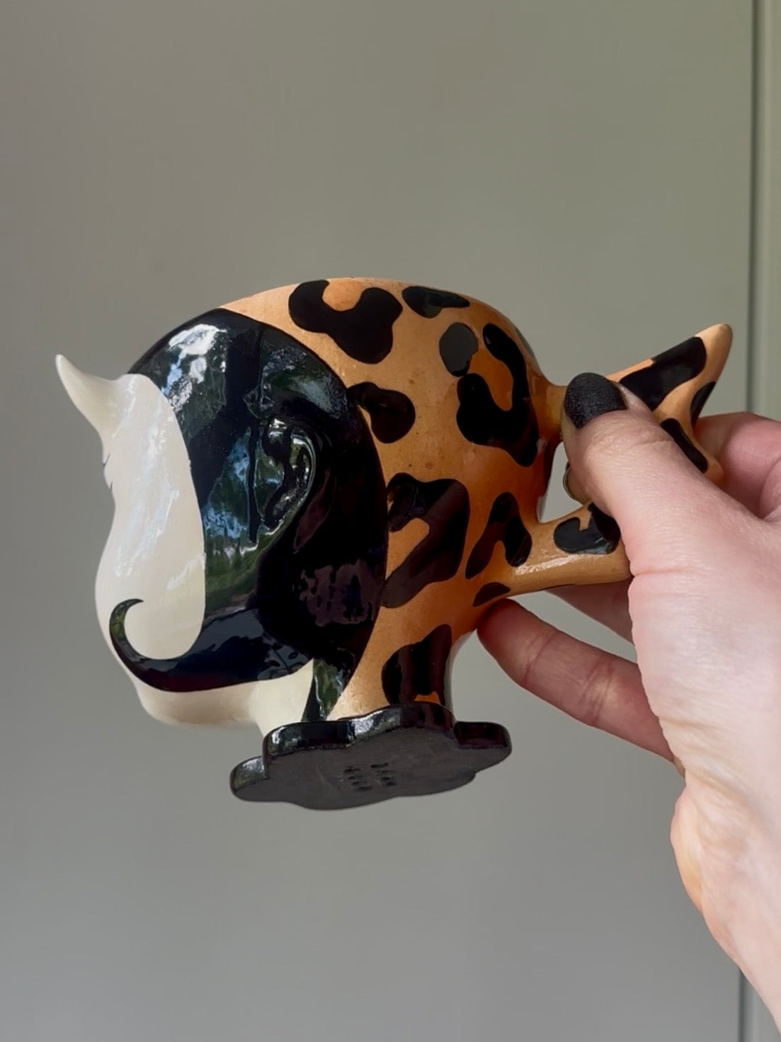 Leopard Demon Doll Mug — Gothic Ceramic Cup