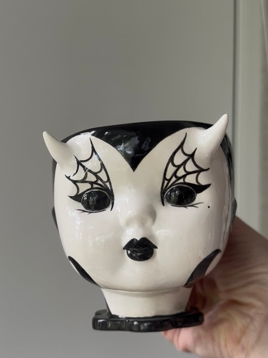 Leopard Demon Doll Mug — Gothic Ceramic Cup