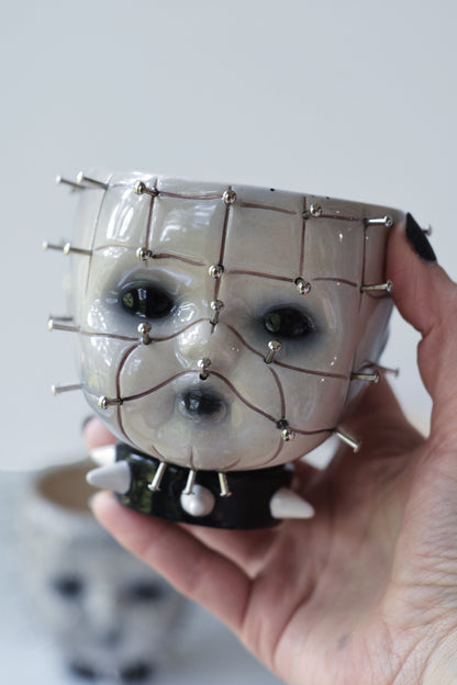 Pinhead Ceramic Vessel — Decorative Horror Object
