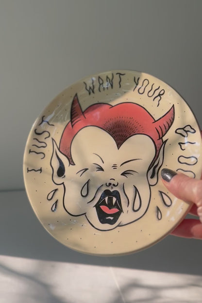 Crybaby Vampire Plate — Ceramic Dish